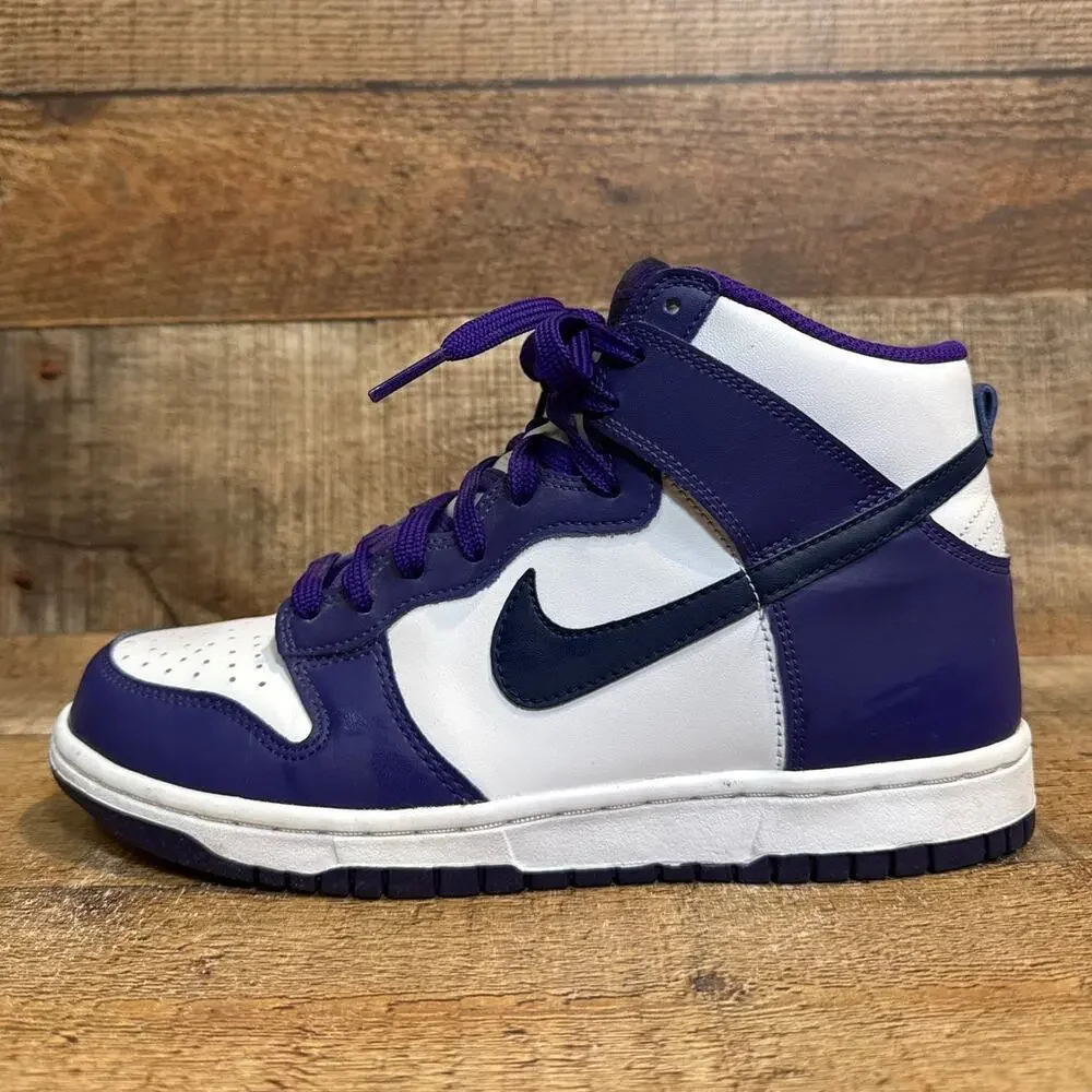 Nike Dunk High GS High Top Shoes Electro Purple Midnight Navy Size 6 6Y